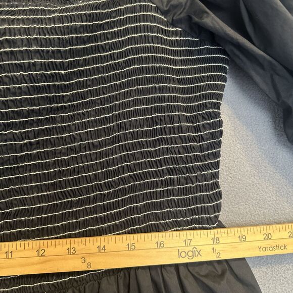 NWT Old Navy Midi Dress Smocked Puff Sleeve Off Shoulder Plus Size 3X Black - Picture 8 of 9